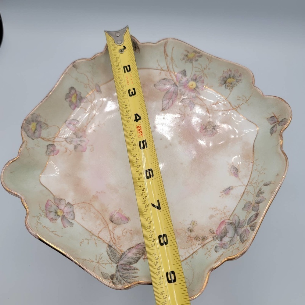 Vintage Pedestal Dish Dessert Stand Distressed Aged Trinket Dish - Picture 8 of 13
